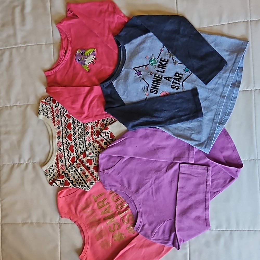 Girls 2T Shirts Lot of 5 Garanimals & Falls Creek Kids T14